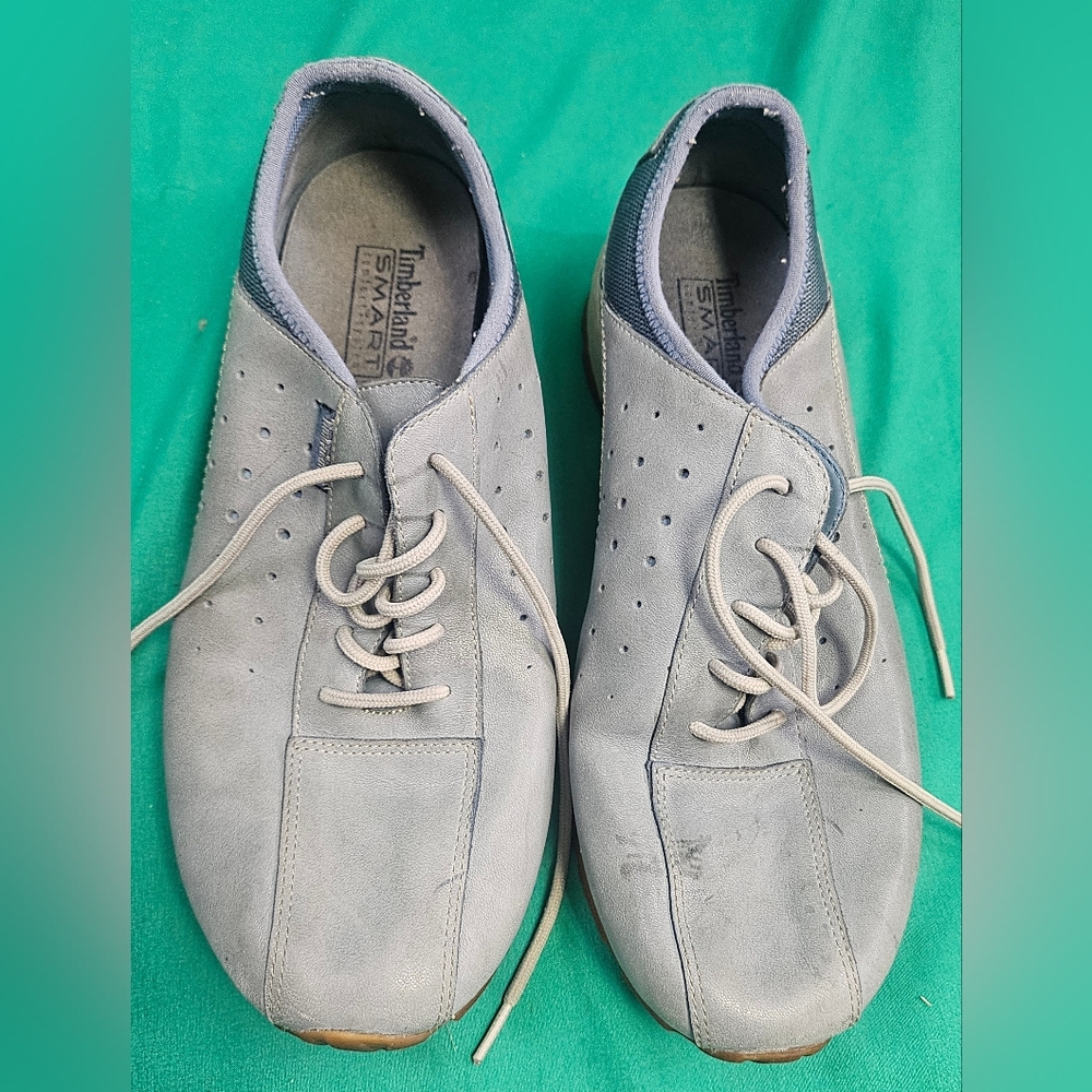 Timberland Comfort System Leather Walking‎ Shoes  Lace Up Womens 7.5M Blue 43372